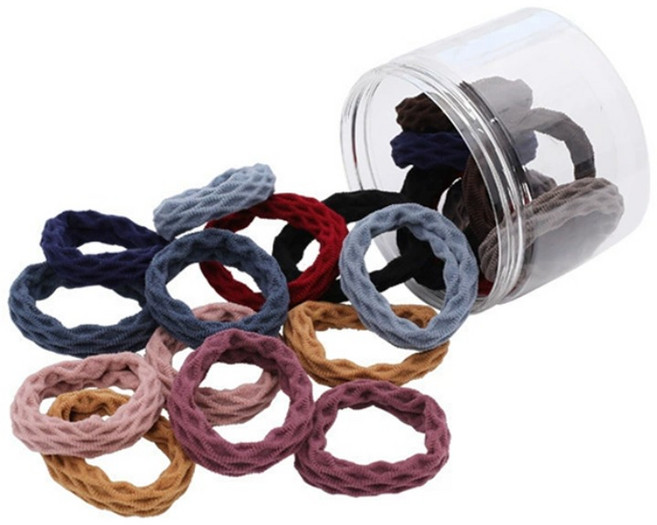 데일로엔 여성 고탄력 머리끈 짱짱한 머리 고무줄 20P 세트