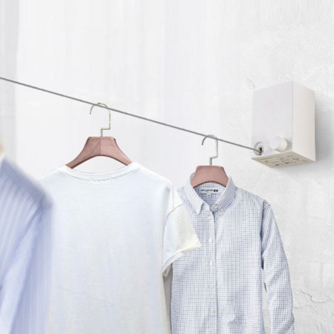 듀벨럽 다용도 베란다 원룸 빨래줄 건조대, 화이트 1개, 1개