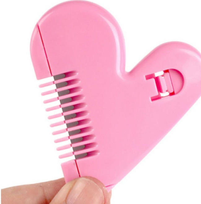 미니 머리 숱 칼 손질칼 정리칼 헤어 숱 긴머리 숱치기 컷트 빗칼 미용 앞머리 컷팅빗 남아 머리 자르기, 본상품선택, 1개