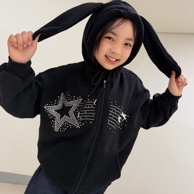 *국내제작 아동복 쏠엣루나 양기모 쥬디 후드 집업