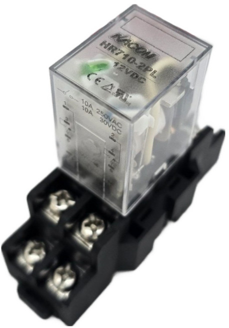 HR710-2PL KACON LY2 8핀 AC220V DC12V DC24V 릴레이 LED릴레이, 1개, HR710-2PL DC12V+소켓
