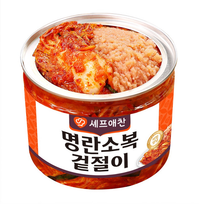 셰프애찬 당일생산 갓 담근 아삭한 감칠맛 국산 백명란 겉절이 명란소복겉절이, 1개, 500g