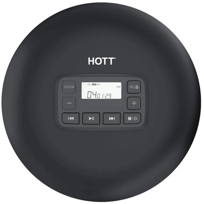 HOTT 엠피맨 휴대용 CD플레이어 블랙