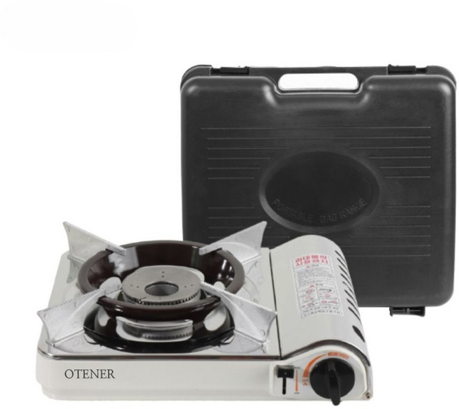 [국산 고화력 불꽃] 신화 휴대용 고화력 가스버너 가정용 업소용 캠핑용, 1개, 크림 화이트