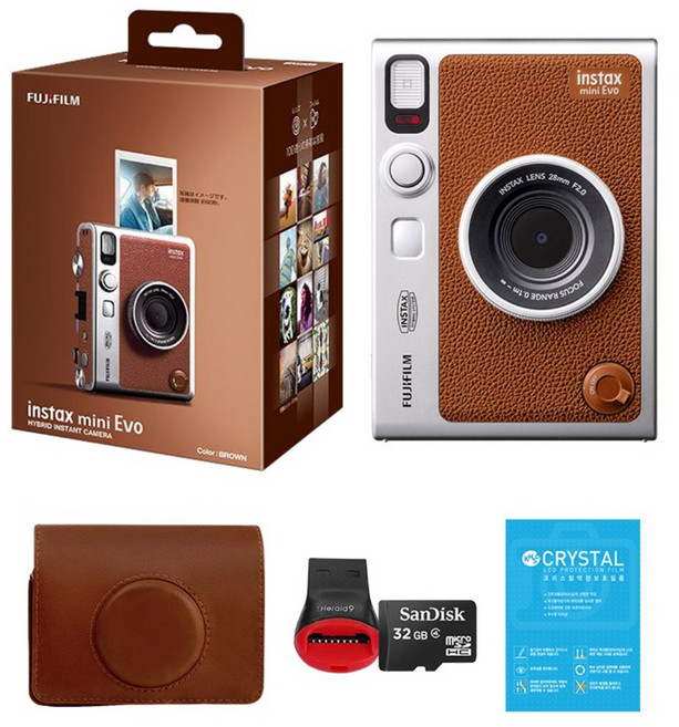 인스탁스 미니 에보 Evo 케이스 패키지, 브라운/브라운, 1세트