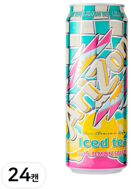 아리조나 아이스드 티 위드 레몬향, 650ml, 24개