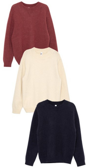 아동니트 여아 남아 주니어 스웨터 아동 니트 겨울 라운드 라운드 아동복 미니로이 데코 (초등학생-중학생)