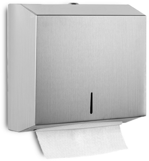 바이챈스 사각 핸드타올 케이스 페이퍼타올 디스펜서 무광 스테인레스, 1개, 스텐중형실버