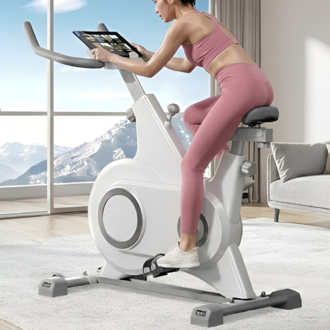사이클넥스 인체공학 실내자전거 운동기구 사이클 홈트접이식 싸이클 미니 추천 헬스 가정용, 화이트, CYC-2