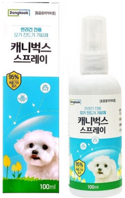 동국제약 강아지 캐니벅스 스프레이 무색, 1개, 100ml, 투명