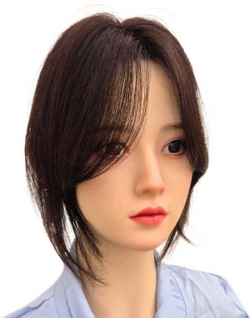[사전스타일링 26CM기장]인모100% 사이드뱅 스트레이트 어깨끝선 새치커버 여자정수리가발, 1개, 자연검정