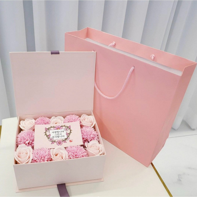 (무료배송)플라워용돈박스 반전 어버이날 용돈박스 (돈비닐50장포함), 1개