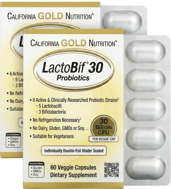 캘리포니아 골드 뉴트리션 락토비프 300억 60정, 비건, 성인남녀공용, 알약/캡슐, 2개 - 쿠팡