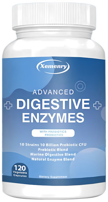 소화 효소 120정 - 프리바이오틱스 프로바이오틱스 변비 완화 장 건강, 2개, 60정