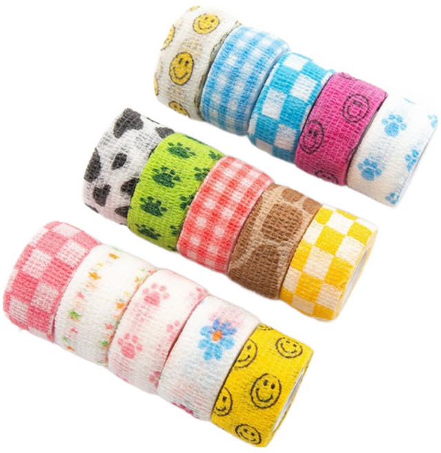 자가점착밴드 손가락 붕대 강아지 신발 자가접착테이프 5개 세트