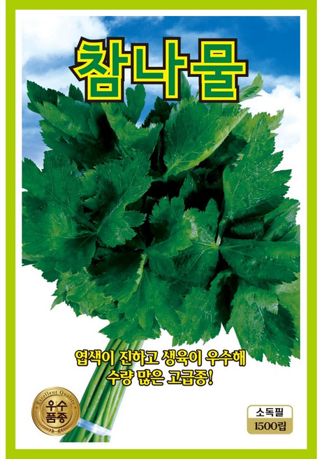 참나물 씨앗(1500립) 씨 씨앗 종묘 종자 영웅씨앗, 1개