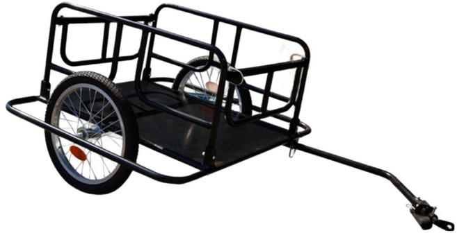 자전거 트레일러 웨건 캠핑 여행 카고, 1개, 검정