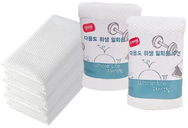 천연소재 세균걱정없는 일회용 수건 절약형 65g(10장), 1개