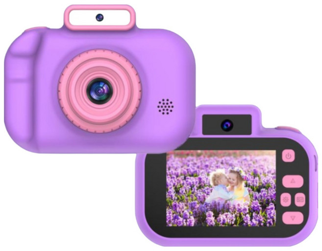 이지드로잉 어린이 카메라 키즈 미니 유아 카메라 4천만 화소 플래시, 이지드로잉 고급형_퍼플+SD카드(32GB)