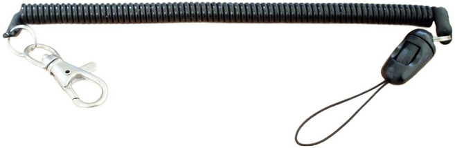 캠츠 국산 16 Cm 스프링줄 분실방지 가위줄 병원 여행용 집게형 플라스틱 집게 도난방지, 스프링16 검정 쇠집게형2, 1개