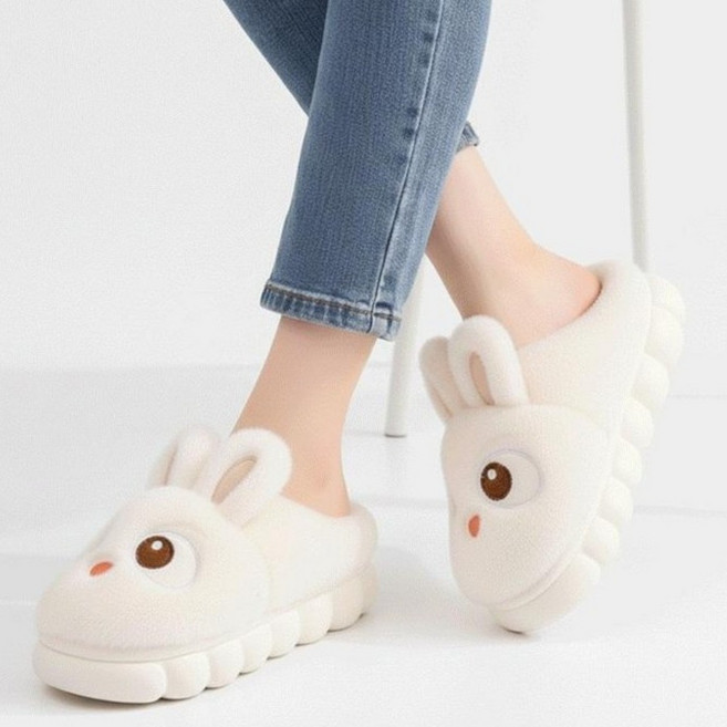 포근한 토끼 슬리퍼 방한화 실내화