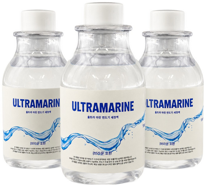울트라마린 면도기 세척액 브라운 필립스 전기면도기 세정액 500ml, 3개, 혼합색상, 브라운호환