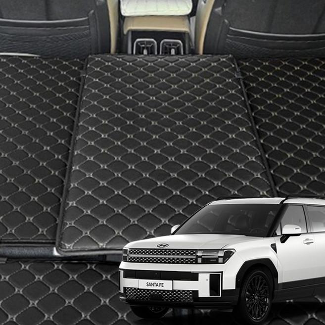현대 싼타페 MX5 프리미엄 차박 평탄화매트 고강도 틈새연결 확장보드 자동차 차량 바닥 카 트렁크 1P, 중형(1P), 블랙+블랙
