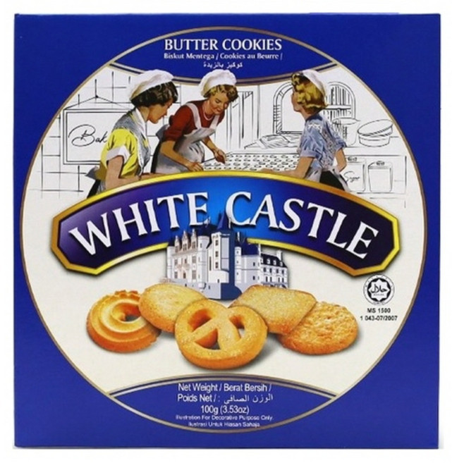 [토르토푸드] 화이트캐슬 버터쿠키, 100g, 12개