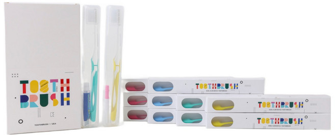 치과전용 작은헤드 다온 이중슬림모 칫솔 12개입, 1세트