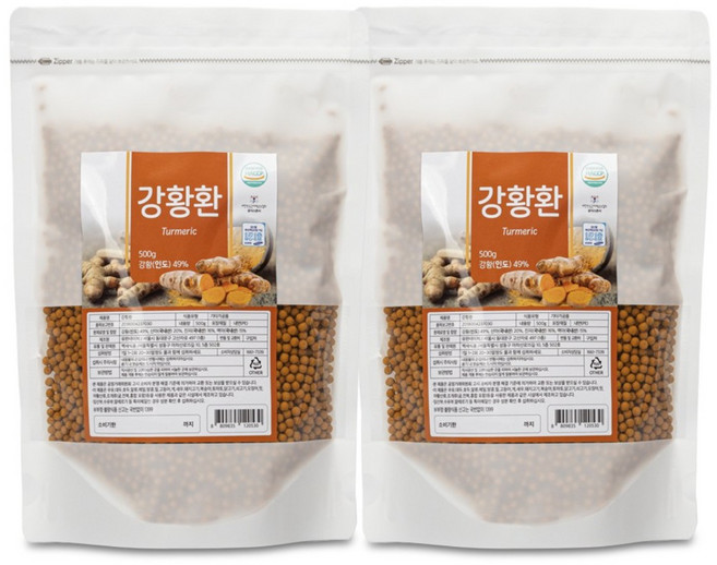 백세식품 강황환 500g 인도산(최상급) HACCP 인증제품, 2개