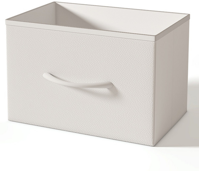 소웰홈 패브릭 다용도 수납함, 1개, 화이트(가죽)