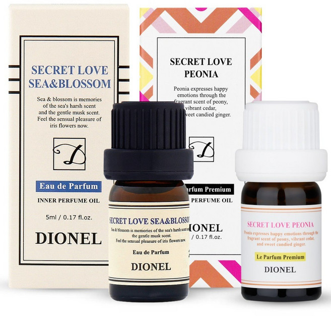디오넬 시크릿러브 이너퍼퓸 씨앤블러썸 5ml 1개 + 피오니아 5ml 1개 Y존케어, 2개, 5g