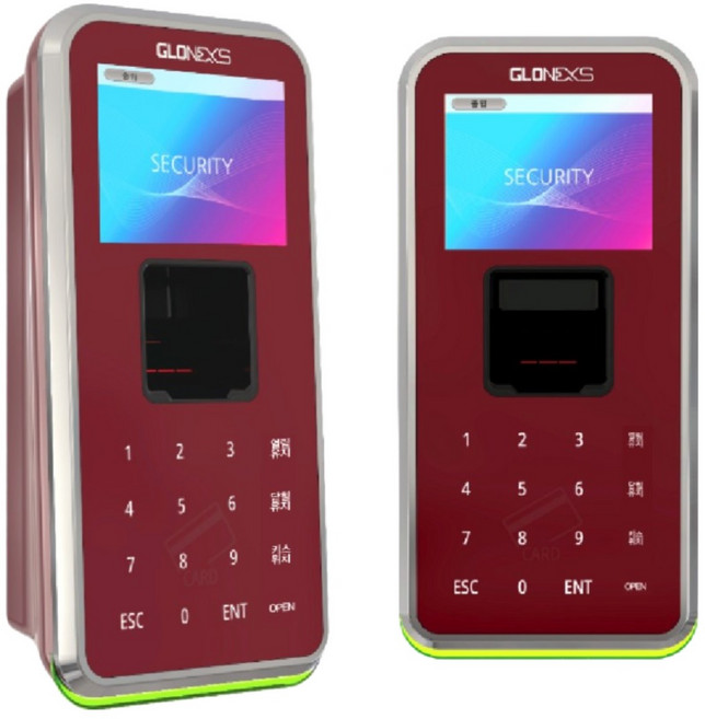 [HKT] GM-F1000 RED 단독형 지문리더기 출입통제 지문인식기 자동문열림 공동현관