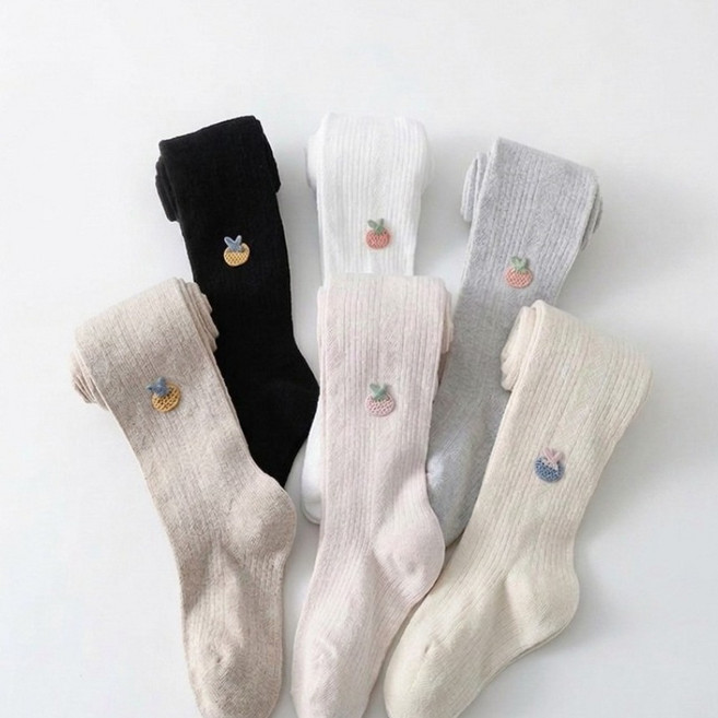 미소 Y311 유아여아아동 귀여운 과일 로고 팬티 스타킹