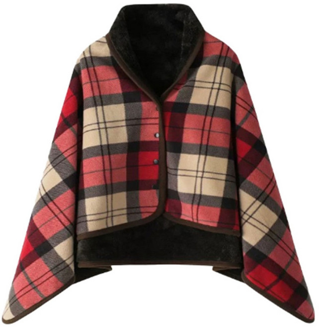 엠엔피 플리스 극세사 입는 담요 포근한 똑딱이 망토