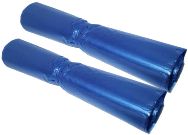 재활용봉투 쓰레기 분리수거 56x78 100매 청색 국내생산 비닐봉지 평판봉투, 200개, 50L