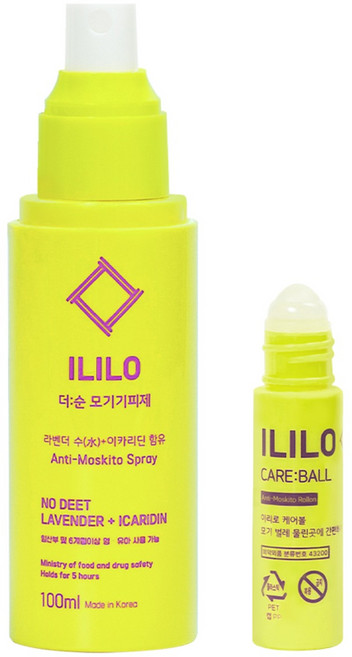 이리로 모기기피제 온가족 벌레 진드기 해충 퇴치 미스트 모기퇴치제 케어볼, 1세트, 기피제+케어볼