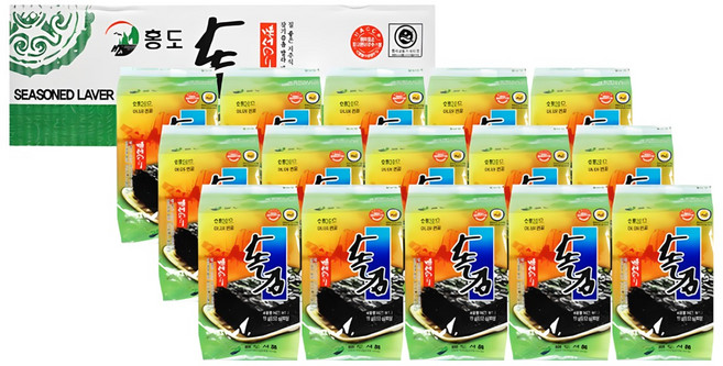 [홍도식품] 돌김 선물세트, 15g, 15개, 상세 설명 참조