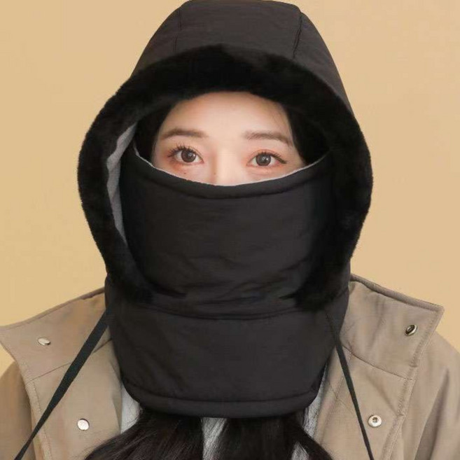 아티로 기모 방한 패딩 바라클라바 강추위 귀마개 넥워머 마스크 일체형 후드 겨울모자 남녀공용