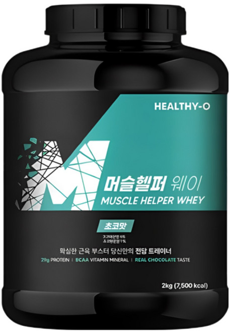머슬헬퍼 웨이 단백질보충제 프로틴 유청단백질 식물성단백질 헬시오 1. 머슬헬퍼웨이 초코맛, 2kg, 1개
