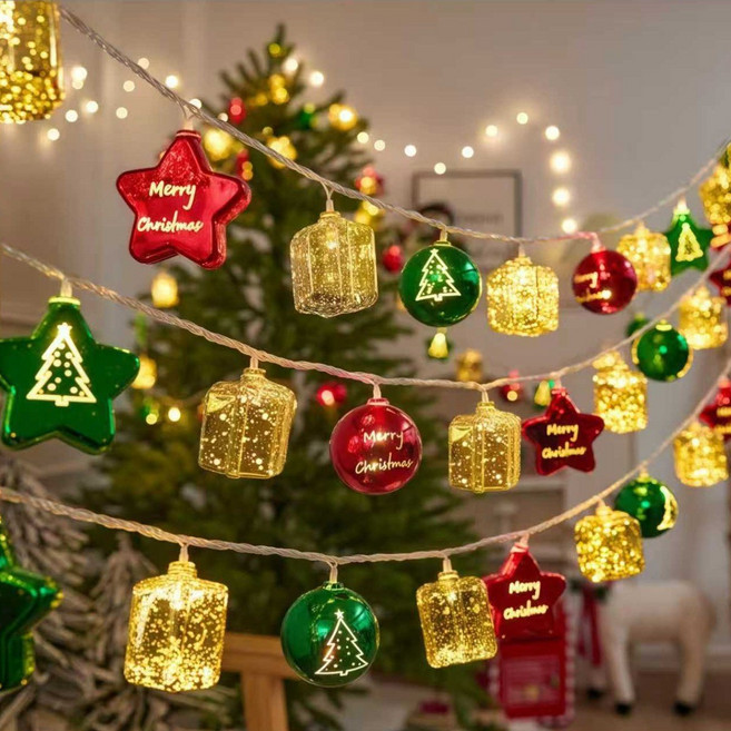 루이스 크리스마스 LED조명 장식소품 줄전구 3종세트 건전지용 DGGTEE-1, 1개, 정사각형