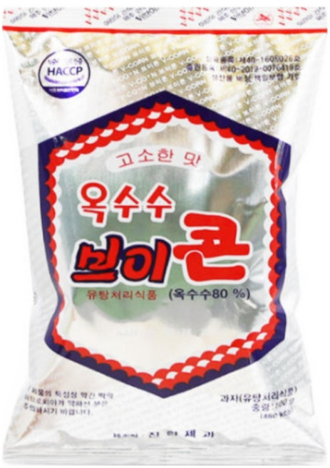 진한제과 옥수수 브이콘, 100g, 10개