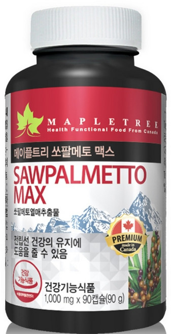 메이플트리 쏘팔메토 맥스, 90정, 1개
