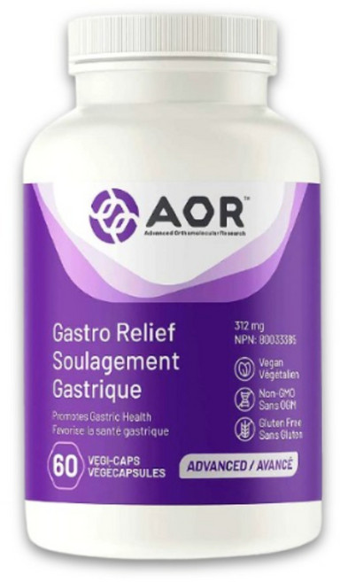 AOR Gastro Relief 60vegetable capsules 가스트로 릴리프 60정 식물성캡슐 위 건강 위장강화 속쓰림 소화 위장약, 1개