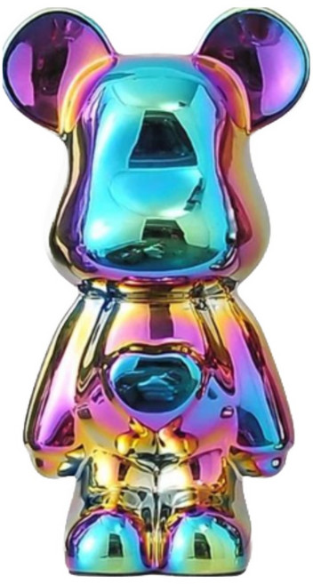 리틀보트 하트 베어브릭 세라믹 장식 저금통, 레인보우