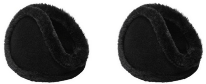 노아리스 기모 방한 귀도리, 1세트, 블랙+블랙