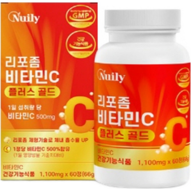 3중기능성 리포좀제형기술 고품질 고함량 빠른흡수 리포좀비타민C 플러스골드 60정(2달분) 비타민C 500mg SPT영양제, 1개, 60정