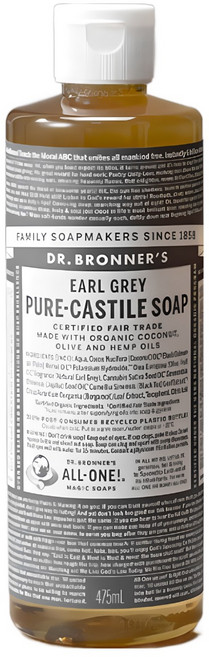 닥터브로너스 얼그레이 페이스 앤 바디 퓨어 캐스틸 솝 바디워시 2p +펌프1개, 475ml, 4개