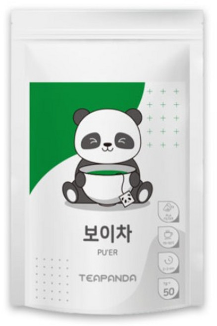 티판다 발효 운남 100% 보이차 삼각티백, 1개, 100개입, 1g