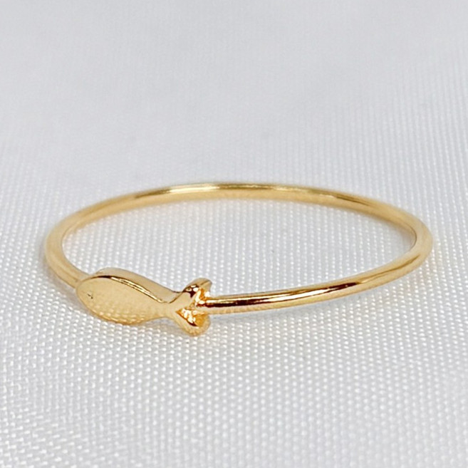 물고기반지 실버925 순은반지 여성 재물 행운 애끼반지 새끼반지 수능반지